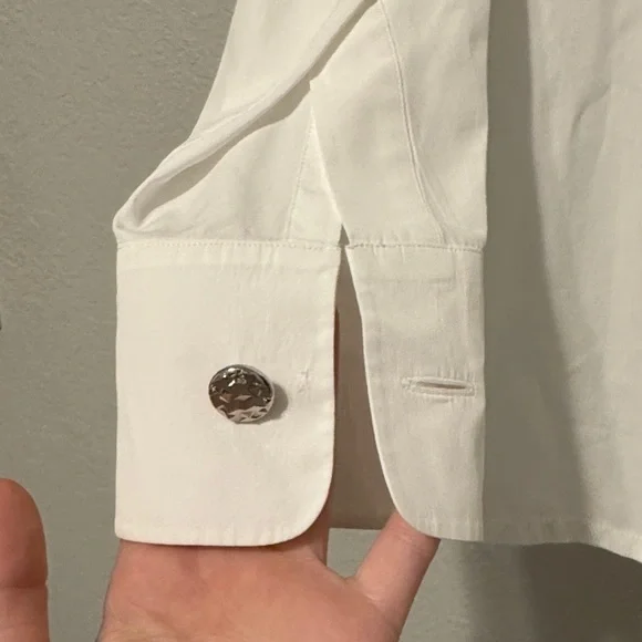 CHANEL Vintage White Button-Up Blouse - Picture 5 of 8